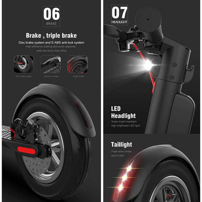 UL2272 Certified 10 Inch Off Road Electric Scooter 10Ah 350W