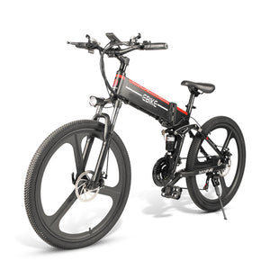 26 IN Electric Folding Mountain Bikes for Adults, 350W with 10AH Removable Battery - CITI ESCOOTER