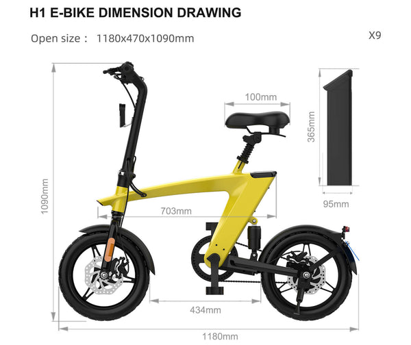 H1 14inch Mini electric bike | CITI ESCOOTER
