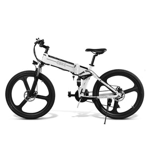 26 IN Electric Folding Mountain Bikes for Adults, 350W with 10AH Removable Battery - CITI ESCOOTER