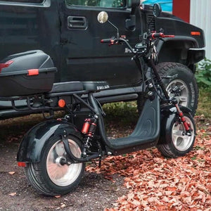 Fat tire electric scooter 60V 40ah, 3000W 80km/h, 120km range with basket - Fanco Electric Scooter manufacturer
